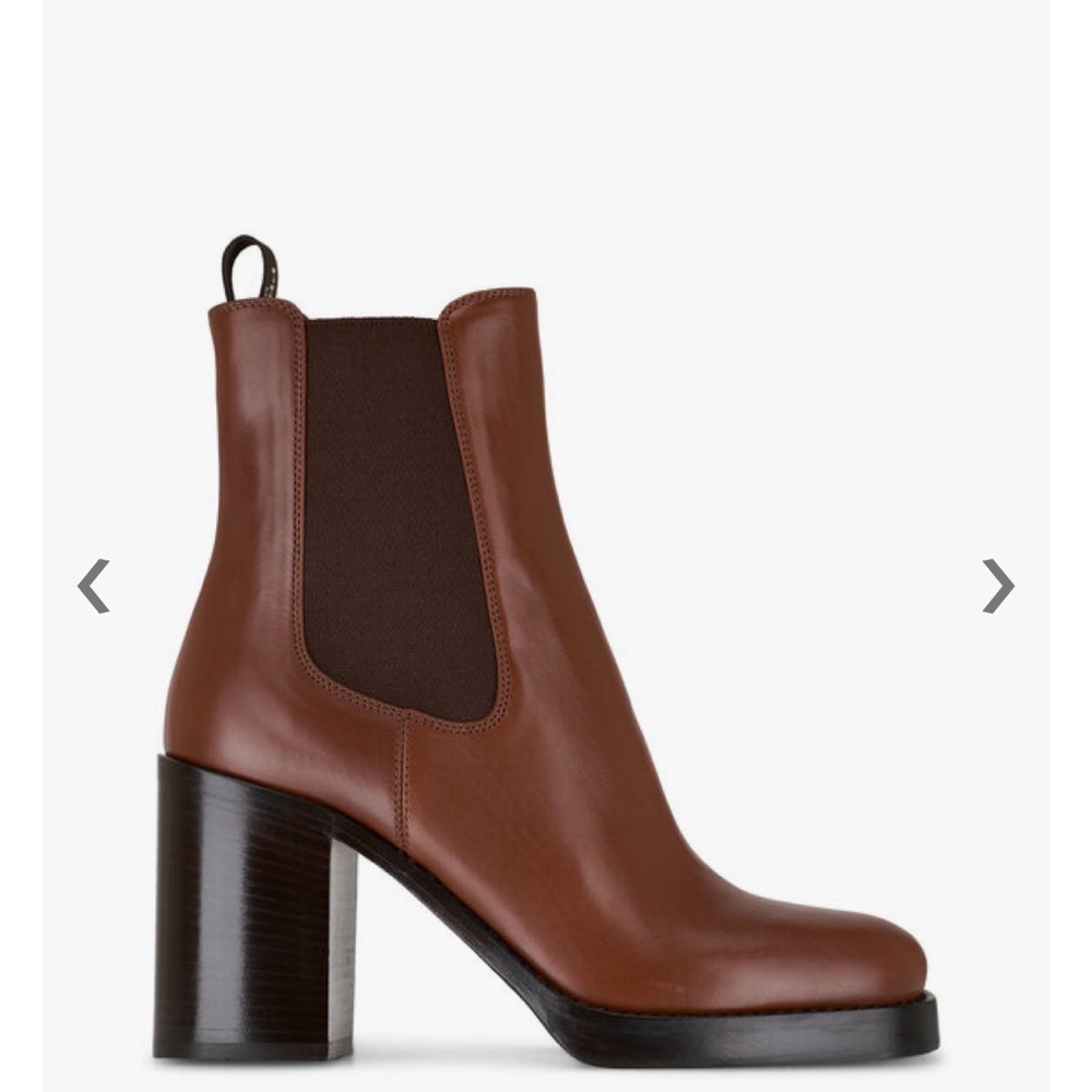 Prada Chocolate Brown Heeled Boots